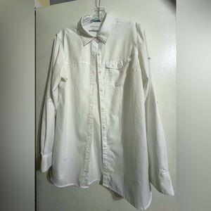 Columbia Women’s Crisp White Casual Button-Down Shirt